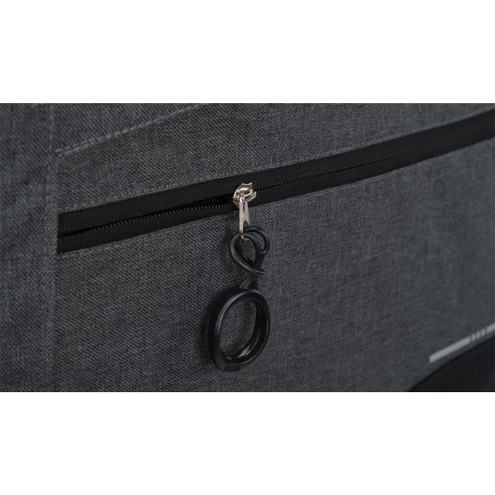 A close up of an ARB Protective Cover Transit Bag Canvas for 50 Quarts ARB Fridge Freezers 10900013 with a zipper.