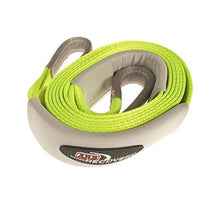 Load image into Gallery viewer, A green and gray ARB Tree Protector - 16ft ARB735LB tow strap on a white background, ideal for 4WD vehicle recovery with anchor point.