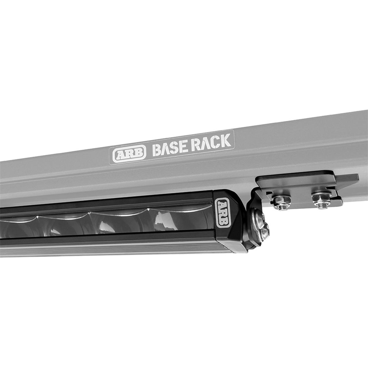ARBA base rack with a light attached to it featuring a reflector design and polycarbonate lens.