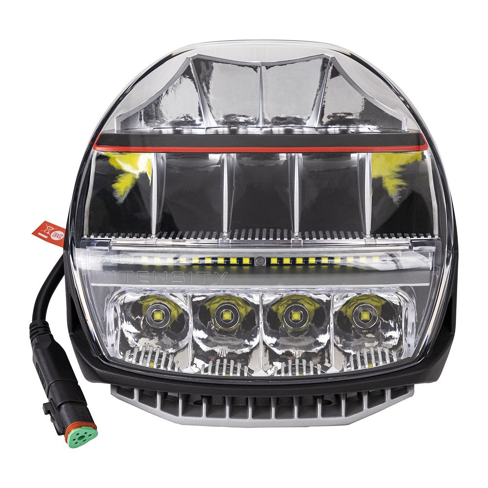 An image of a motorcycle head light with ARB Intensity IQ LED Driving Lights ARBVX17 lifespan.