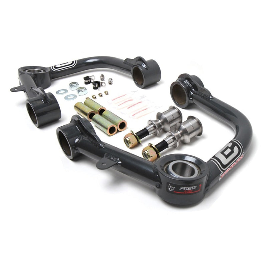 A set of Camburg 1.25" Uniball Upper Control Arms CAM-310042 for Toyota Landcruiser 200 Series (2007-2021), designed to improve wheel travel and enhance vehicle stability by effectively reducing body roll.