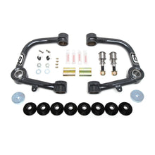Load image into Gallery viewer, A Camburg 1.25&quot; Uniball Upper Control Arms CAM-310036 front suspension kit for a car, including ball joints and upper arms to enhance wheel travel.