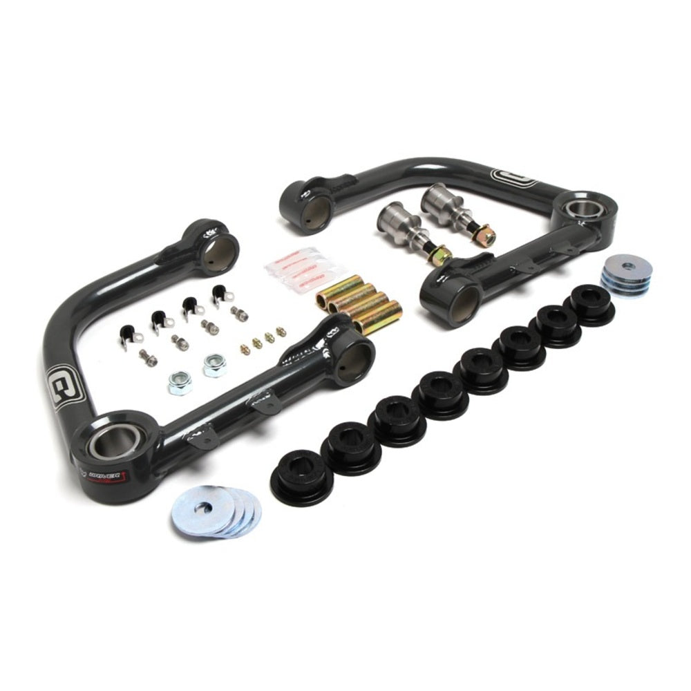 A set of Camburg 1.5" Uniball Upper Control Arms CAM-310041 for Toyota Tundra 2007-2021 (2WD / 4WD) and a set of bolts for improved wheel travel.