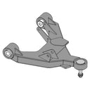 A drawing of a front suspension assembly highlighting Camburg Performance Slapper Lower Control Arm Kit CAM-310167's off-road performance and lower control arms.