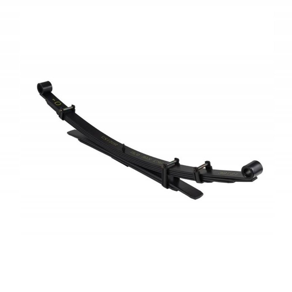 An Old Man Emu black front suspension bar for a car, designed for optimal ride comfort.