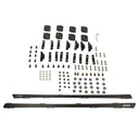 A black Base Rack Mount Kit For Toyota Land Cruiser 200 Series (2008-2022) ARB 17915010 featuring a dovetail mounting system and an ARB base rack.