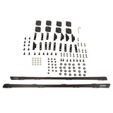 A black Base Rack Mount Kit For Toyota Land Cruiser 200 Series (2008-2022) ARB 17915010 featuring a dovetail mounting system and an ARB base rack.