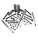 A JKS 3.5 Inch Jeep Wrangler JK (06-18) 2 Door J-Krawl Lift Kit for a jeep with offroad articulation and springs.