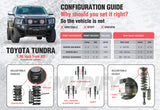 Toyota Tundra off-road performance configuration guide: Discover the best Toyota Tundra configurations for optimal off-road performance with adjustable damping and Old Man Emu BP-51 shock absorbers.