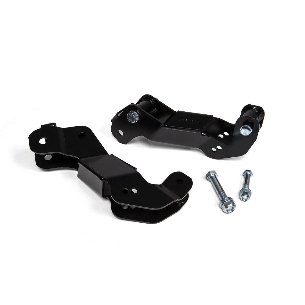 A pair of JKS Front Control Arm Correction Brackets for Jeep Wrangler JL and Gladiator JT on a white background.