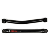 A pair of JKS J-Link Fixed Front Lower Control Arms for Jeep Wrangler JL and Gladiator JT on a white background, suitable for Jeep Wrangler JL.