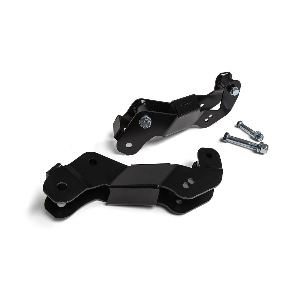 A pair of JKS Front Control Arm Correction Brackets for Jeep Wrangler JL and Gladiator JT, designed for suspension lift kits, seen against a clean white background.