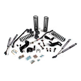 A JKS 3.5 Inch Jeep Wrangler JK (06-18) 2 Door J-Kontrol Lift Kit, designed to enhance offroad articulation and optimize steering angles, equipped with high-quality springs.