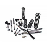 A JKS 3.5 Inch Jeep Wrangler JK (06-18) 2 Door J-Kontrol Lift Kit that enhances offroad articulation and steering angles for a jeep.