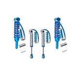 A set of blue King Shocks on a white background, known for their exceptional off-road performance and superior damping characteristics - KING 0 - 2 inch Leveling Kit for 4Runner (03-09) by King Shocks.