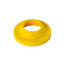 Load image into Gallery viewer, A yellow plastic ring featuring the OME BP-51 Front Coil Seat Packer OMELRCP1 (8mm) for Land Rover Defender 110 (1985-2017) Old Man Emu suspension range on a white background.