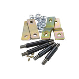 A set of OME Greasable Shackle Kit OMEGS15 for Nissan Frontier 05-21 Old Man Emu, designed to improve ride quality through the use of spring bushings with grease outlet holes.