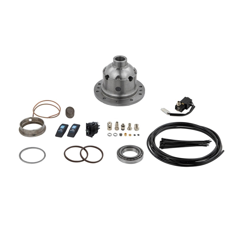 A set of ARB RD210 Air Locker Differential Mitsubishi 8" with 28 Splines parts for a car, including an effective design gasket and a seal, ensuring traction and promoting comfort and safety.