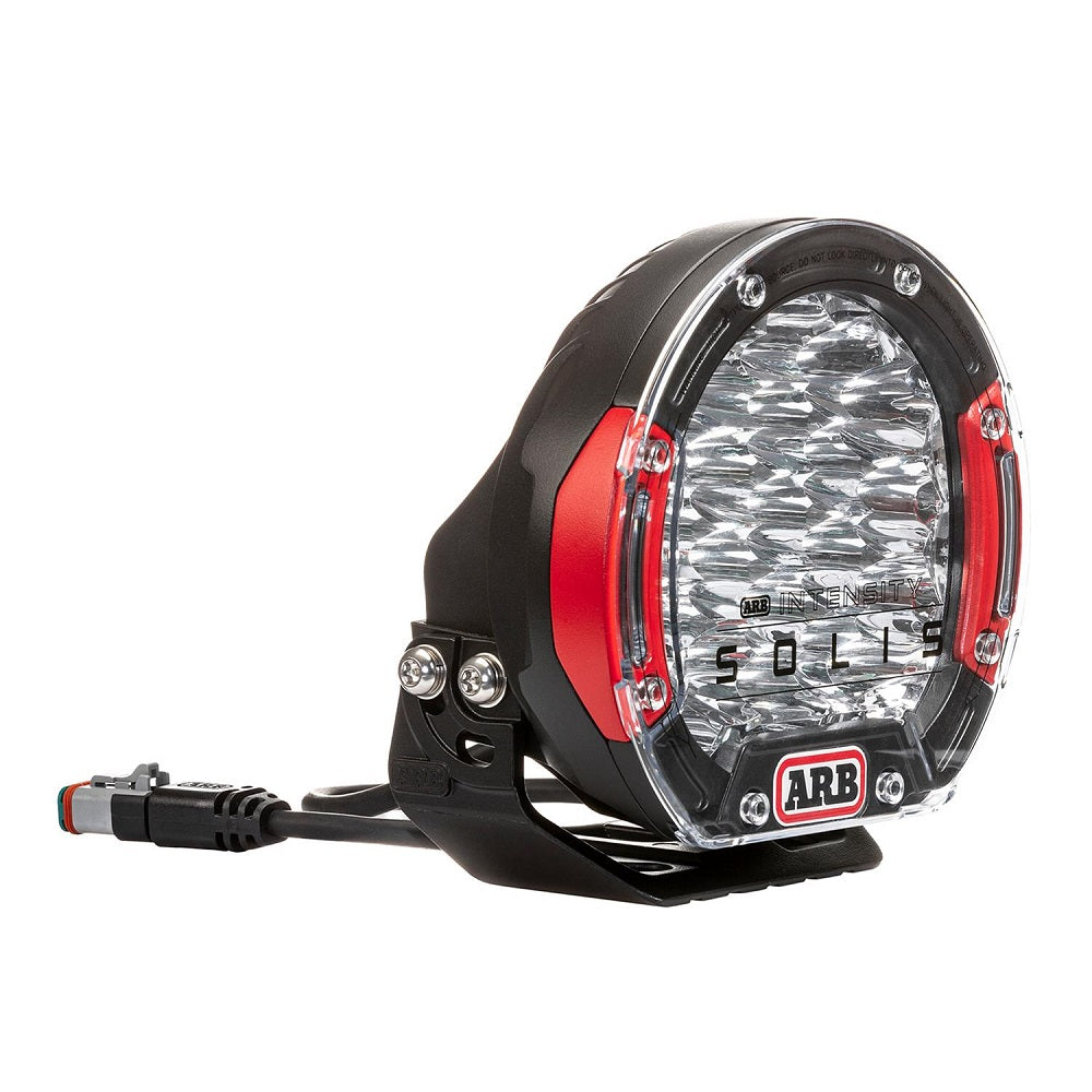 An ARB Intensity Solis 21 Spot Driving Light SJB21S for an off-road vehicle's lighting.