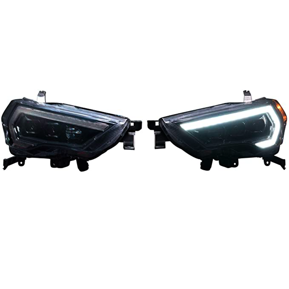 A pair of Morimoto XB LED headlights for Toyota 4Runner (2014-2023), depicted on a white background.
