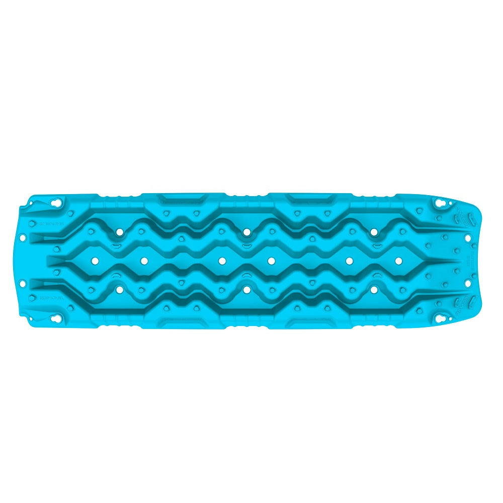 A blue plastic tray with holes on it, ideal for off-roading enthusiasts who need heavy-duty recovery traction boards like ARB Recovery Boards in Aqua TREDHDAQ.