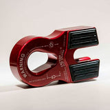 A Factor 55 Flat Splicer 3/8-1/2' in Red 00375-01 c-clamp on a white background with oxidation protection.