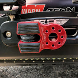 A Factor 55 FlatLink Winch Shackle Mount 00050-01 on a motorcycle.