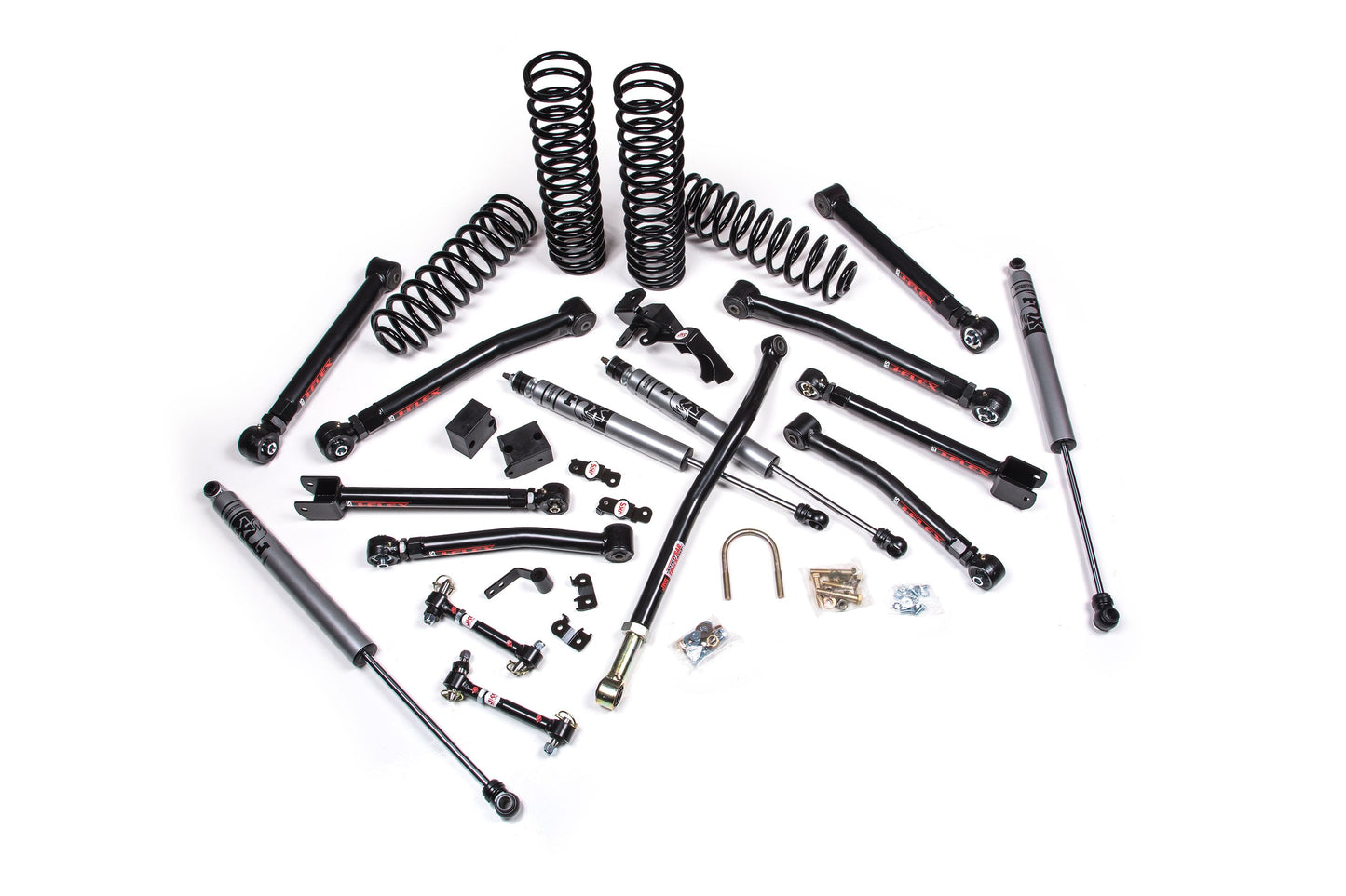 Enhance your offroad experience with our JKS 3.5 Inch Jeep Wrangler JK (06-18) 2 Door J-Krawl Lift Kit specially designed for Jeep Wrangler. Improve offroad articulation and conquer any terrain with confidence. Need some tire recommendations? We have got you covered!