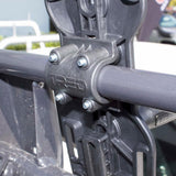 An image of a vehicle with a metal bar attached to it, featuring an ARB Mount Adapter TRED TPMKBA01.