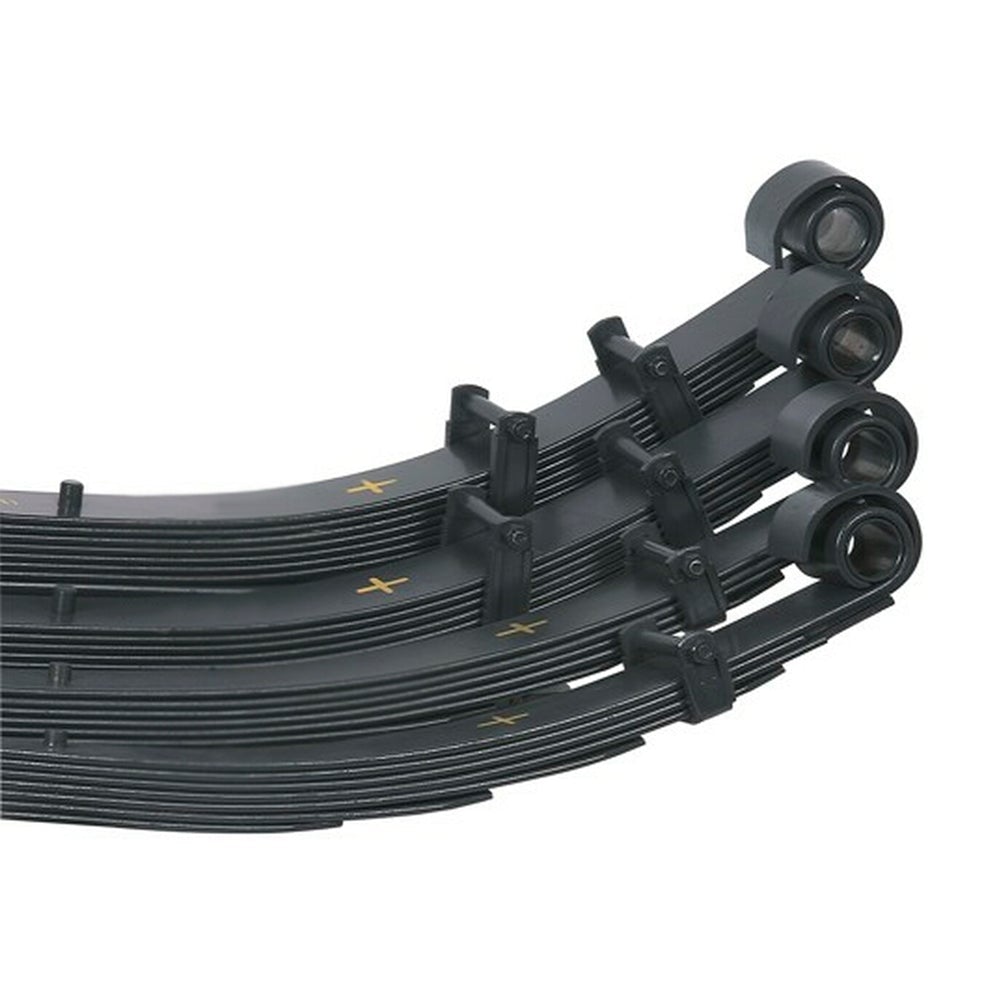 A set of four Old Man Emu Rear Leaf Spring EL106R for Toyota Hilux (2015-2022) Heavy Load on a white background, designed for maximum ride comfort and load distribution.