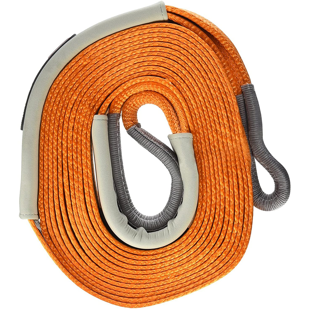 A rope with an orange handle on it, ideal for 4x4 recovery gear, the ARB Snatch Strap - 24,000 Lbs - ARB710LB by ARB.