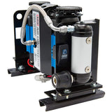 An ARB 12 Volts On-Board Twin High Performance Air Compressor with hoses attached to it, suitable for inflating tires and operating pneumatic tools.