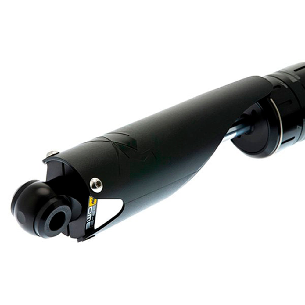 A black OME BP-51 Rear Shock Absorber RH BP5160020R for Toyota Tundra (2007-2022) Old Man Emu handlebar on a white background with shock absorber and durability.