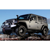 Jeep Wrangler with Old Man Emu Rear Fitting Kit FK37 for improved ride quality and enhanced shock absorber performance.