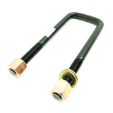 A pair of Old Man Emu Leaf Spring U-Bolt OMEU53B for Toyota 4Runner / Hilux / Tundra / Tacoma, made by Old Man Emu, on a white background, used for suspension range in a Toyota 4Runner.