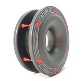 A black and red Factor 55 Rope Retention Pulley Snatch Block 00260 with a red handle, resembling a winch or rope pulley.