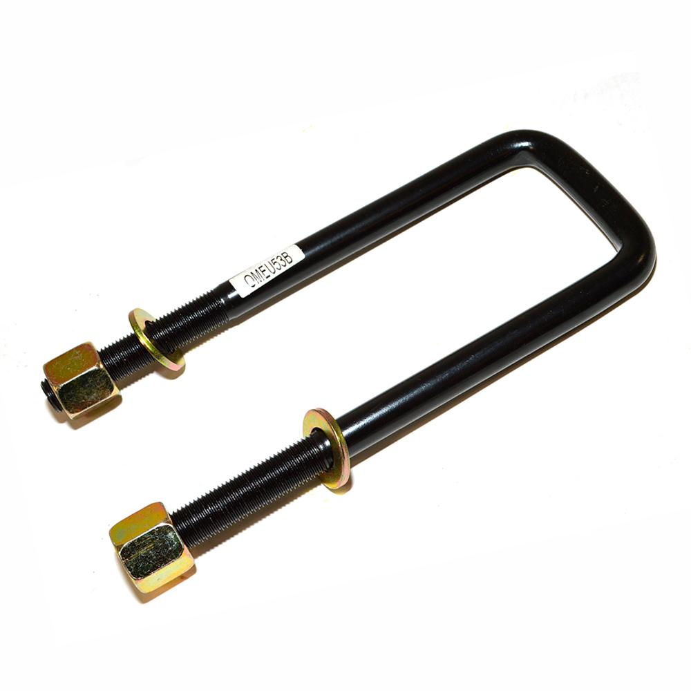 A pair of Old Man Emu Leaf Spring U-Bolt OMEU53B on a white background for Toyota 4Runner's suspension range.