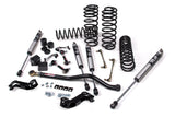 A JKS 2.5 Inch Jeep Wrangler JL (18-ON) 4 Door J-Kontrol Lift Kit, including springs and dampers, as a suspension system for a jeep with offroad articulation.