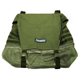 A weather-resistant Trasharoo Spare Tire Trash Bag with a black strap.