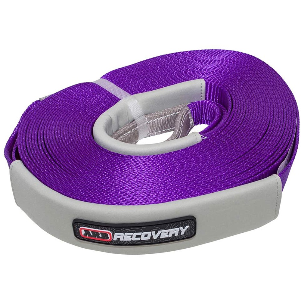 A lightweight, purple ARB Winch Ext Strap 9900 Lb ARB720LB on a white background.