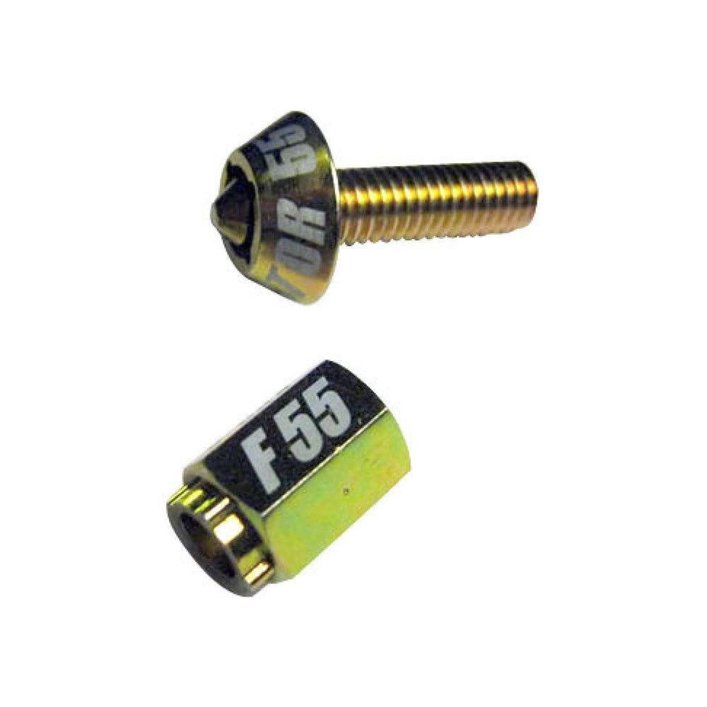 A Factor 55 Winch Lock Assembly (3/8-16) - 00001 and a security key on a white background.