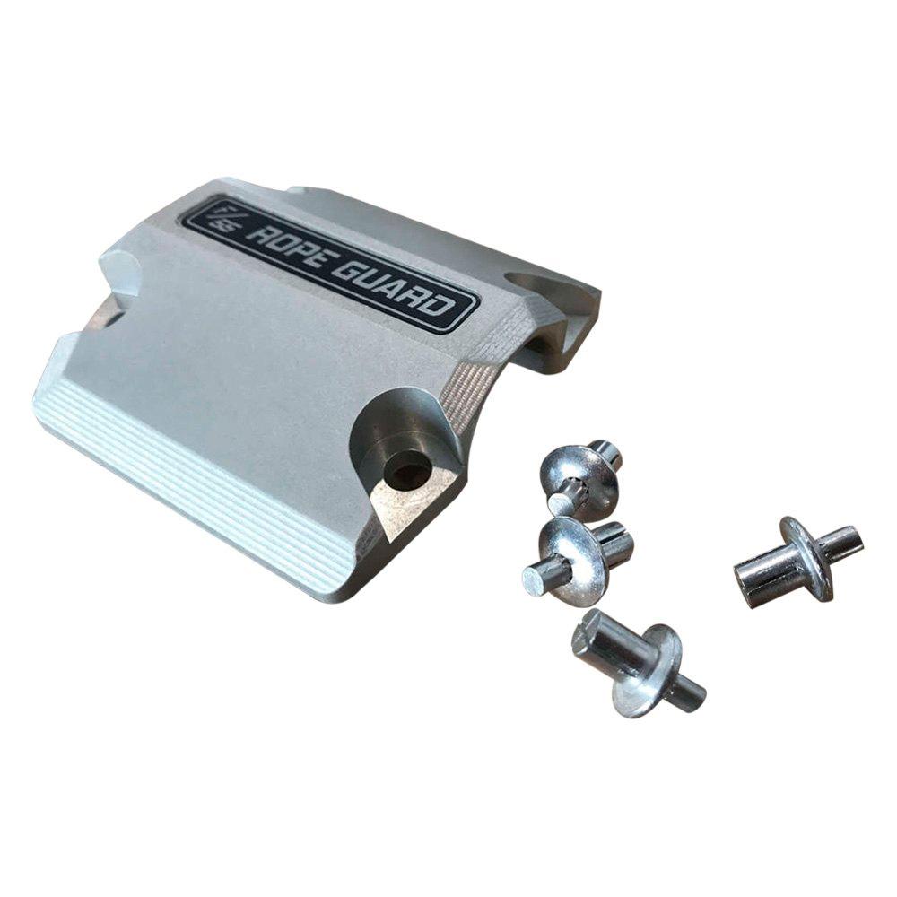 A set of Factor 55 Ultrahook XTV Rope Guard 00382 screws and bolts on a white background, providing synthetic rope protection.