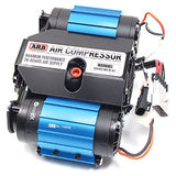 An ARB 12 Volts On-Board Twin High Performance Air Compressor 12V- CKMTA12, a blue air compressor, on a white background.