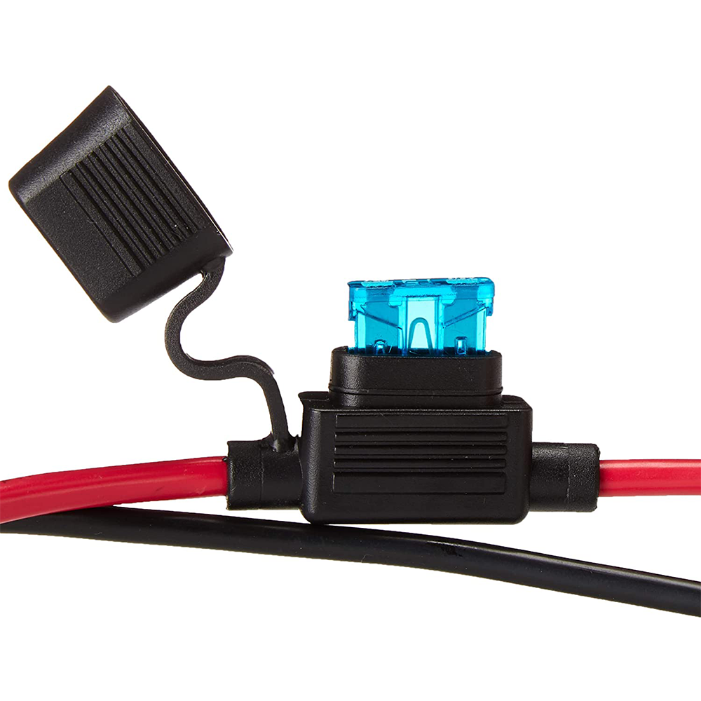 A high quality ARB Threaded Socket Surface Mount Outlet for ARB Fridge 10900028 is attached to a black wire.