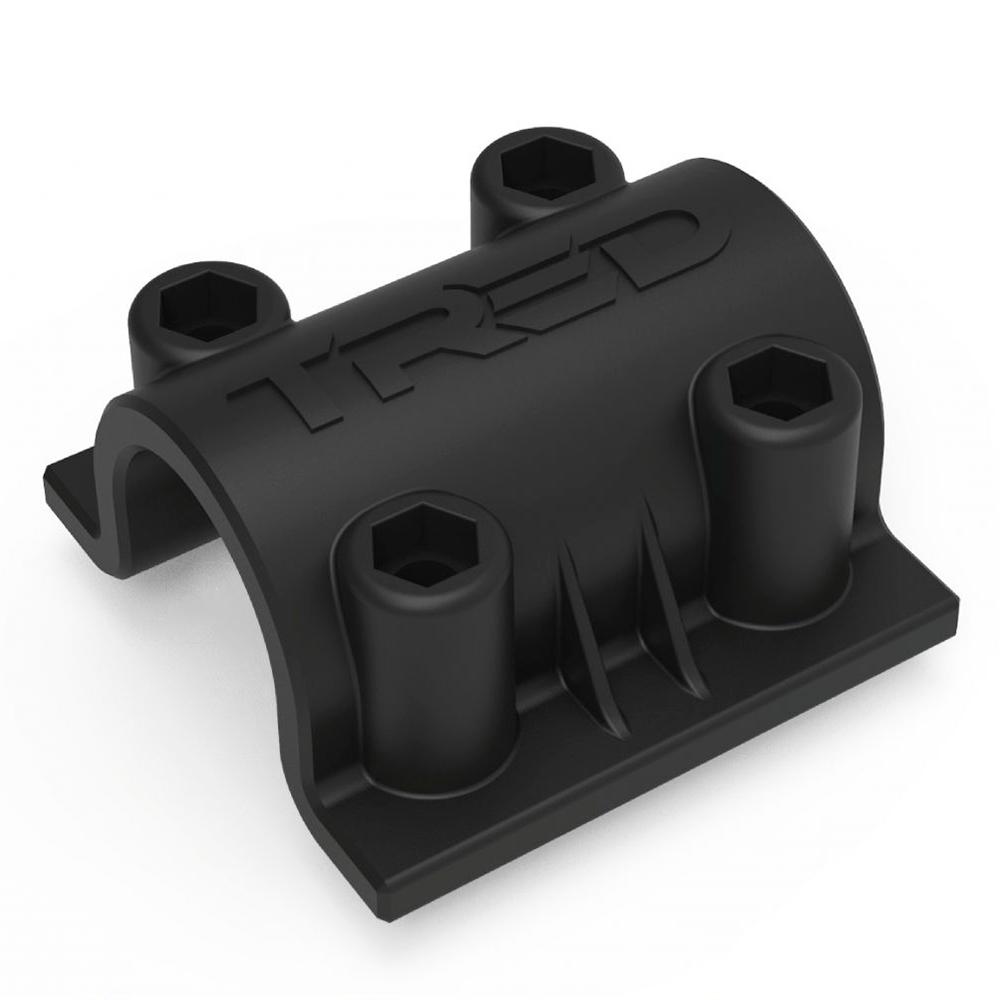 A black ARB bracket with four holes on it designed for mounting recovery boards or TRED Mount Adapter TRED TPMKBA01 to a roof rack.