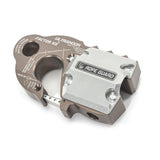 A Factor 55 UltraHook Rope Guard 00381, designed for synthetic rope protection, showcasing its resistance to impact and abrasion damage on a white background.