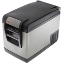 A black and silver ARB Classic Series II 50 Quarts Portable Fridge Freezer Electric Powered 12V/110V 10801472 on a white background, featuring a metallic color.