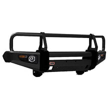 Load image into Gallery viewer, A heavy-duty black Deluxe Winch Front Bumper with Bull Bar for a Toyota FJ Cruiser 2007-2016 ARB 3420210.