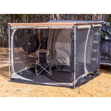 An ARB Deluxe Awning Room with Floor 813208A camping tent with insect protection and weather protection.