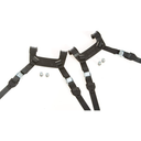 Two black straps securing the ARB Fridge Tiedown Kit System ARB 10900010 in a vehicle.